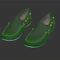 Gray Loafers Shoes with Metal Buckles Soft Suede Material Light Colored Sole Casual Daily Wear