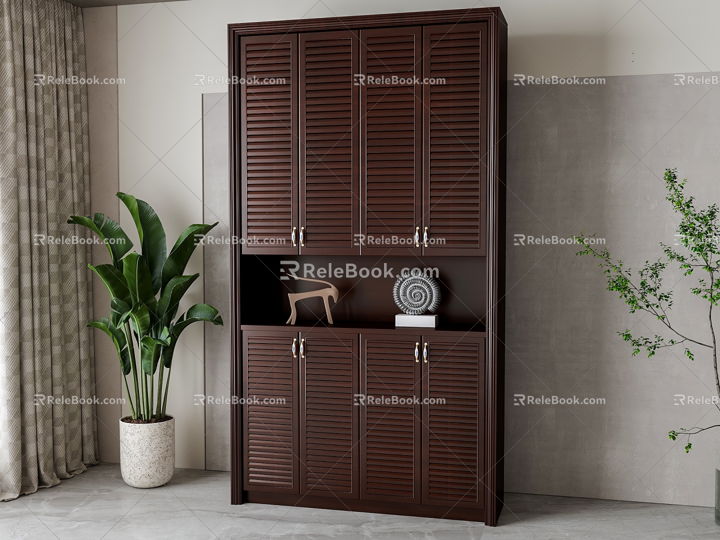 American shutter door shoe cabinet model