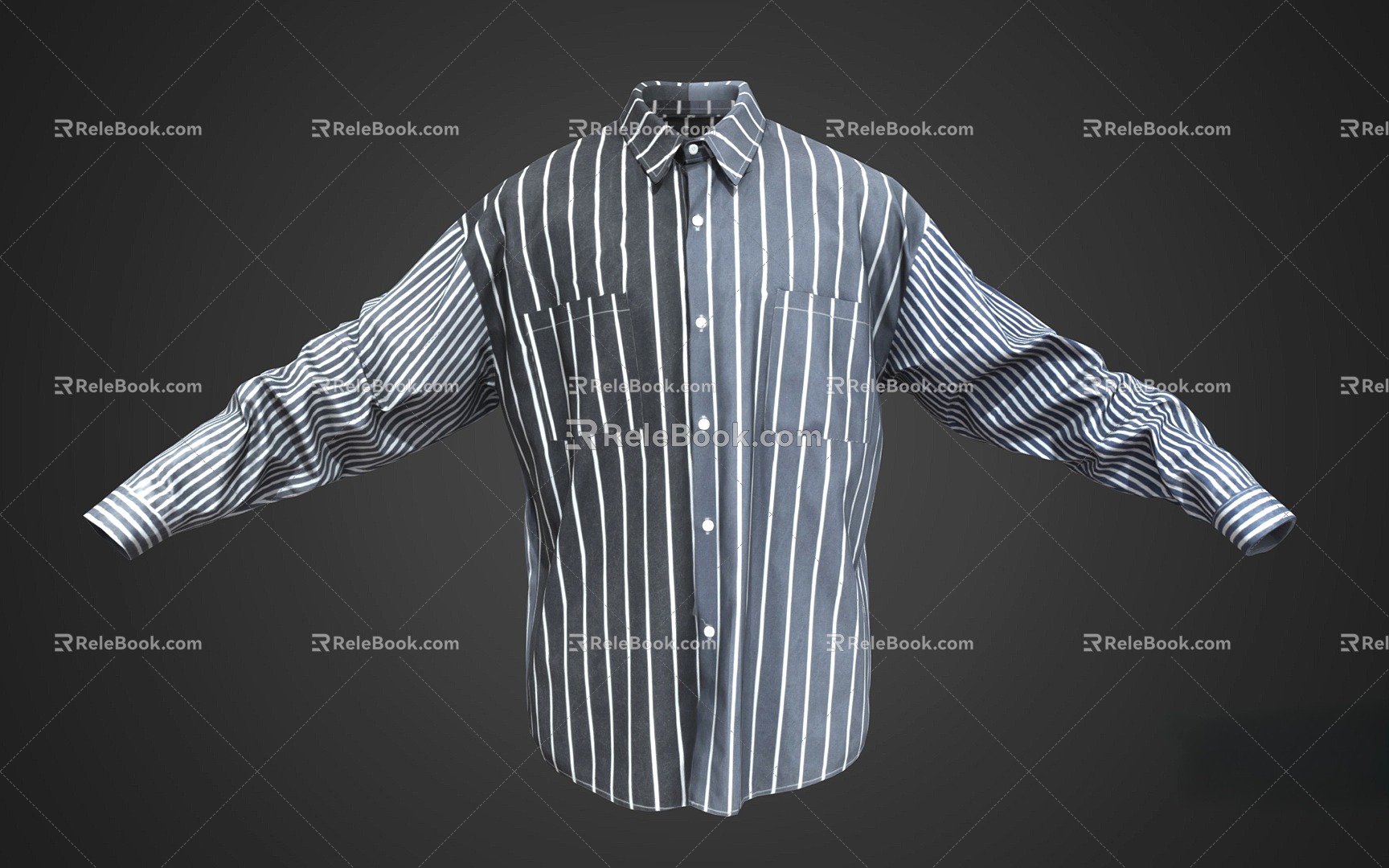 Modern Shirt Shirt Suit Long Sleeve 3d model