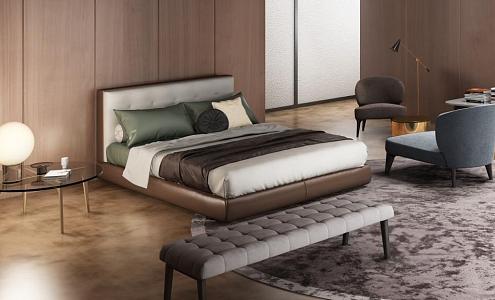 Double bed 3d model