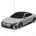 White Sports Coupe With Sleek Design In Modern Indoor Space With Reflective Floor