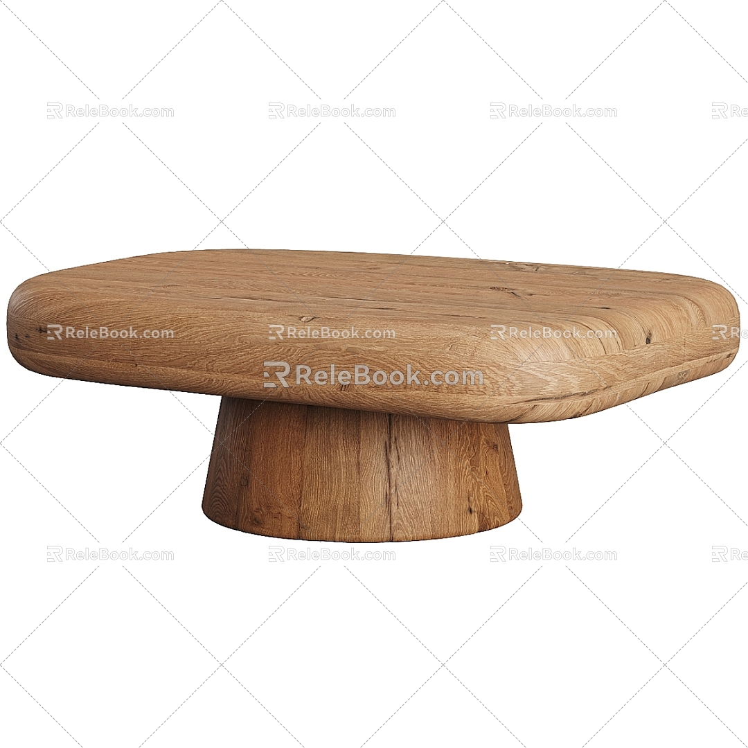 Coffee table solid wood coffee table 3d model