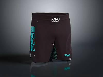 KAND MONOLITH Performance Shorts With ZP Logo And Mesh Side Panels 3d model