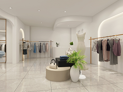 Modern Clothing Store 3d model