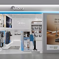 Midea Mall Counter With Modern Display And Home Appliance Showcases
