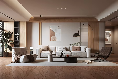 modern living room 3d model