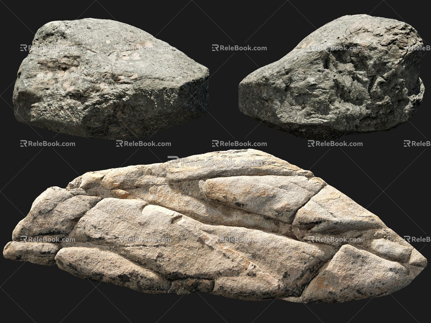 Modern Stone Beach Stone River Bank Stone Lake Bank Stone 3d model