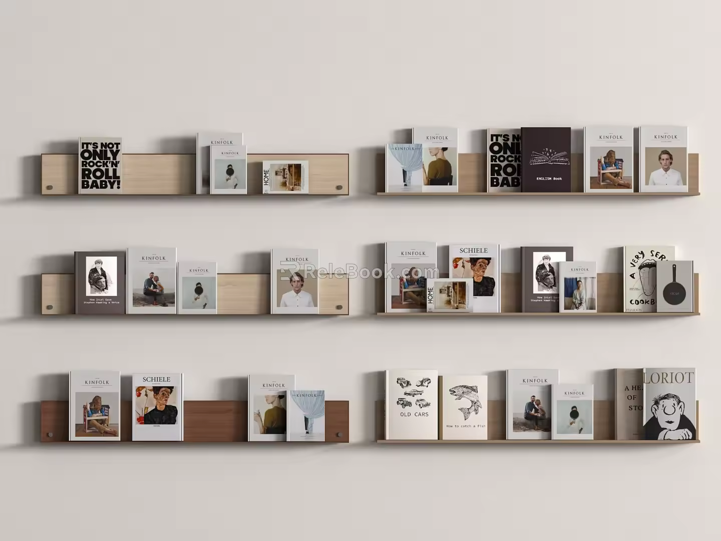 Modern Bookshelf 3d model