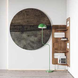 Quiet Round Frame Painting Decorative Painting Hanging Painting 3d model