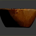 Traditional Red Canoe with Wooden Texture Long Narrow Design for Water Transportation