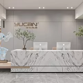 Modern Front Desk 3d model