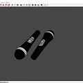 Wireless Handheld Microphones with Black Silver Design and Control Buttons for Home Use