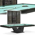 Premium Billiard Sports Equipment With Table Cues Balls And Storage Rack