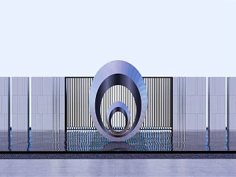 Modern Urban Sculpture Landscape Sculpture 3d model