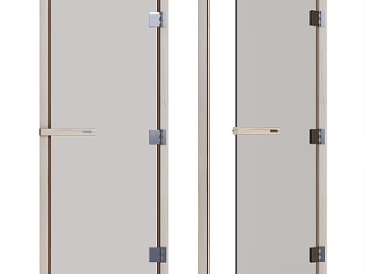 Modern Swing Door Design With Glass Panel And Metal Hinges For Interior Use 3d model