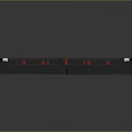 Black Structural Platform Featuring Sectioned Design White Edges And Red Details 3d model