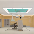 Modern Operating Room Interior With Surgical Table Medical Lights Monitor And Equipment