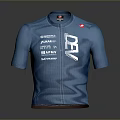 Blue Cycling Jersey With JP Logo Ferrari Brand And Short Sleeve Design