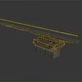 Sturdy Industrial Metal Rail Structure With Long Track And Base Enclosure