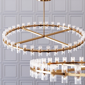 Modern crystal chandelier 3d model