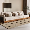 Silent three-person sofa 3d model