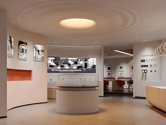 Modern home store decoration company material exhibition hall color plate cabinet color spot wall material exhibition hall sample area hardware material exhibition hall 3d model