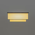 Square Chandelier With Brown Wooden Top And Beige Base Modern Design