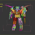 Colorful Transformers Robot Toy With Yellow Red Blue Design And Weapons