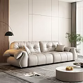 Modern sofa coffee table combination 3d model