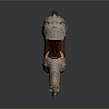 Transparent 3D Horse Model With Visible Internal Structure And Brown Leather Saddle