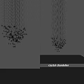 Modern Crystal Chandelier With Hanging Crystal Decorations And Elegant Lighting Design