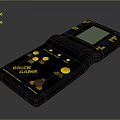 Vintage Brick Game Handheld Electronic Device With Green Screen And Yellow Buttons