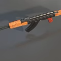 AK submachine gun machine gun machine gun semi-automatic rifle assault rifle firearms low face number low model simple model game sub-era film and television level 3d model
