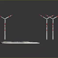 Renewable Energy System With Wind Turbines And Solar Panels On Circular Green Platform