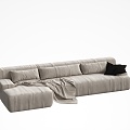 Three-seat sofa 3d model