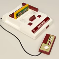 Modern game machine Nintendo classic red and white game machine 3d model