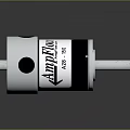 Cylindrical Metal Mechanical Device With Silver Housing Black Section And Shaft