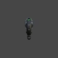 Game Movie Character Weapon With Futuristic Mechanical Design And Blue Accents
