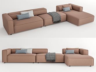 Modern Corner Sofa Multiplayer Sofa Combination Sofa 3d model