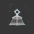 Golden Bell Shaped Clock With Elegant Design And Polished Golden Finish