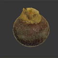 Fresh Ripe Mangosteen Fruit With Purple Red Skin And Petal Like Calyx