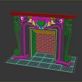 Ornate Classical Fireplace Mantel With Carved Scrolls And Decorative Details