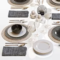 Modern Tableware Plate Display 3d model