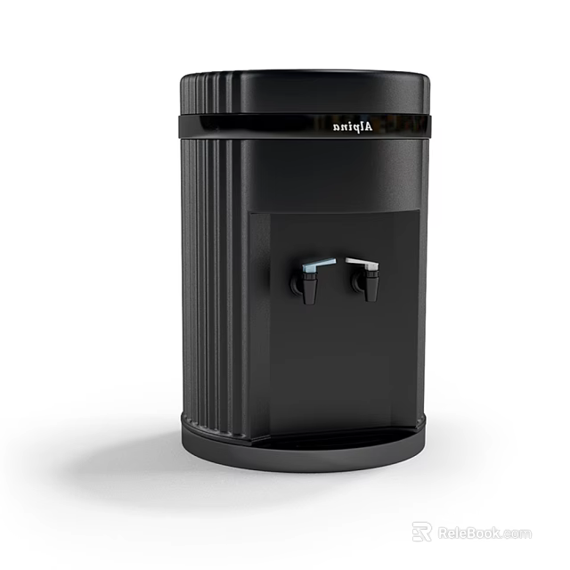 Bainia Black Modern Household Water Dispenser With Dual Taps And Sleek Design 3d model 