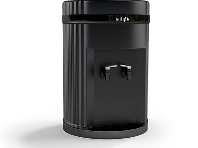 Bainia Black Modern Household Water Dispenser With Dual Taps And Sleek Design 3d model