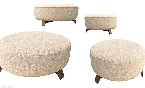 Round Stool Bench Square Stool Fabric Stool Leisure Stool Sofa Stool Low Stool Bed End Stool Children's Stool 3d model