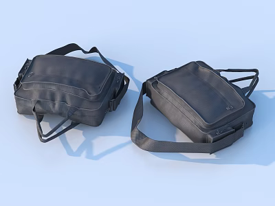 Black Travel Utility Bags with Adjustable Shoulder Straps Top Handles and Sleek Design 3d model