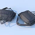 Black Travel Utility Bags with Adjustable Shoulder Straps Top Handles and Sleek Design