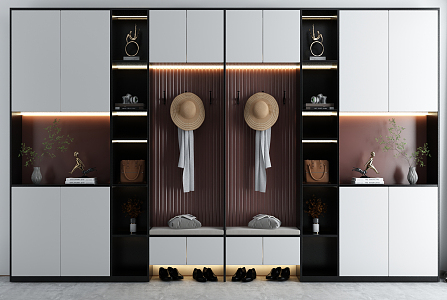 Modern Shoe Cabinet Coat Cabinet 3d model