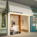 Modern Digital Store With Open Entrance Display Shelves And Electronics Products